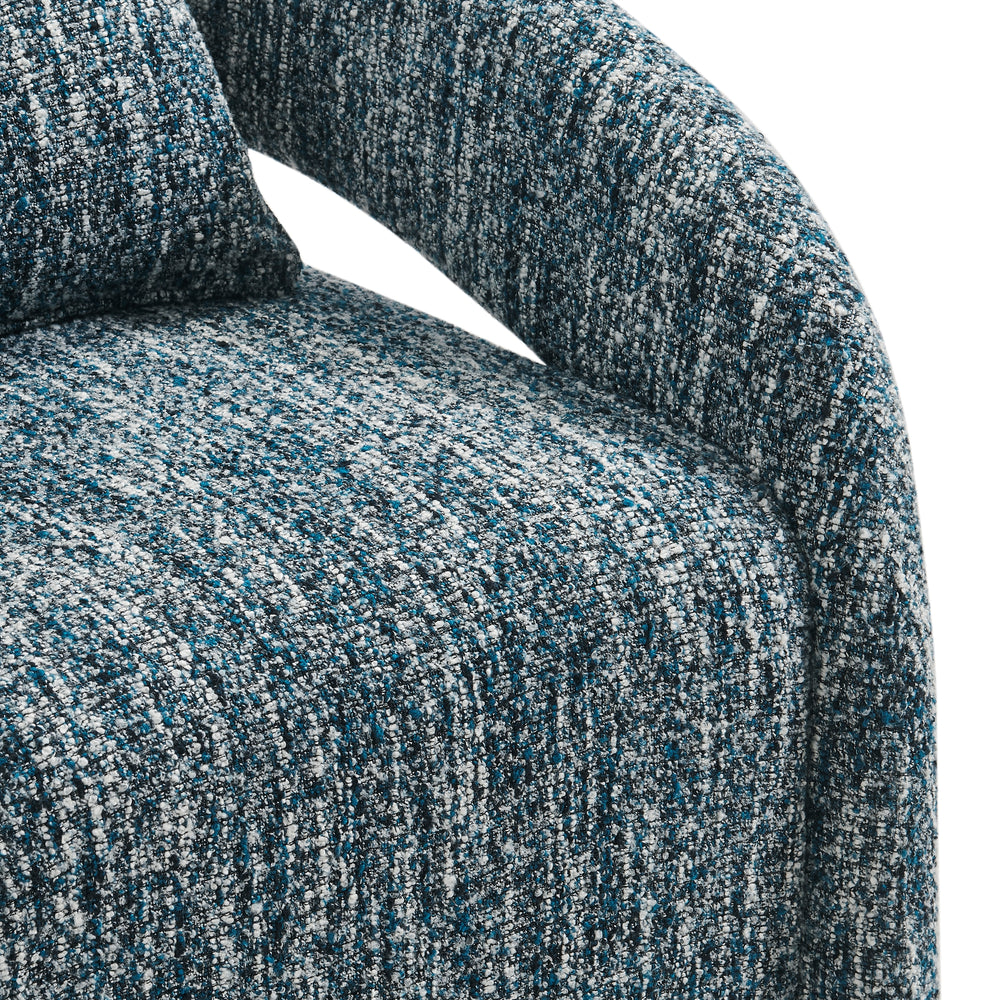Lunessa Boucle Accent Arm Chair - Dappled Blue - view 9