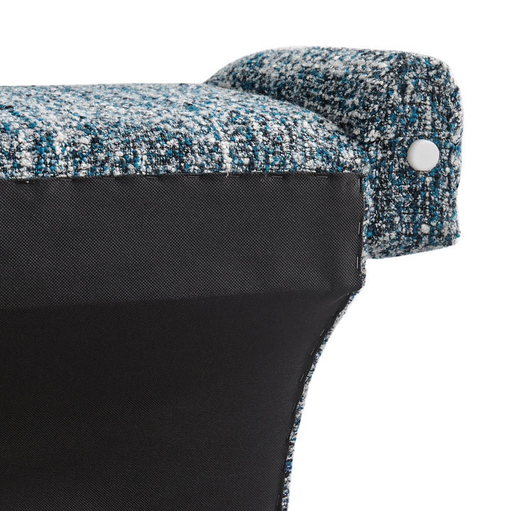 Lunessa Boucle Accent Arm Chair - Dappled Blue - view 11
