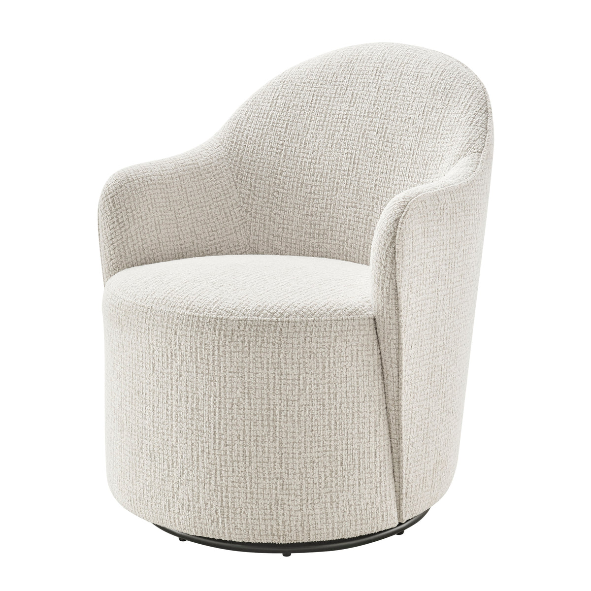 Zia Fabric Swivel Accent Arm Chair - Mila Ivory