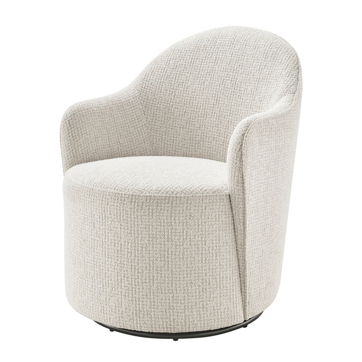 Zia Fabric Swivel Accent Arm Chair - Mila Ivory