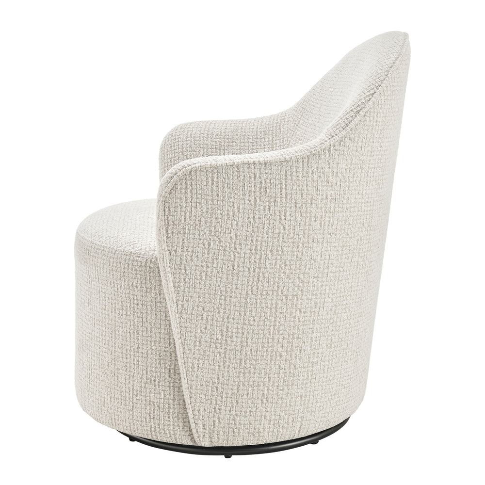 Zia Fabric Swivel Accent Arm Chair - Mila Ivory - view 5