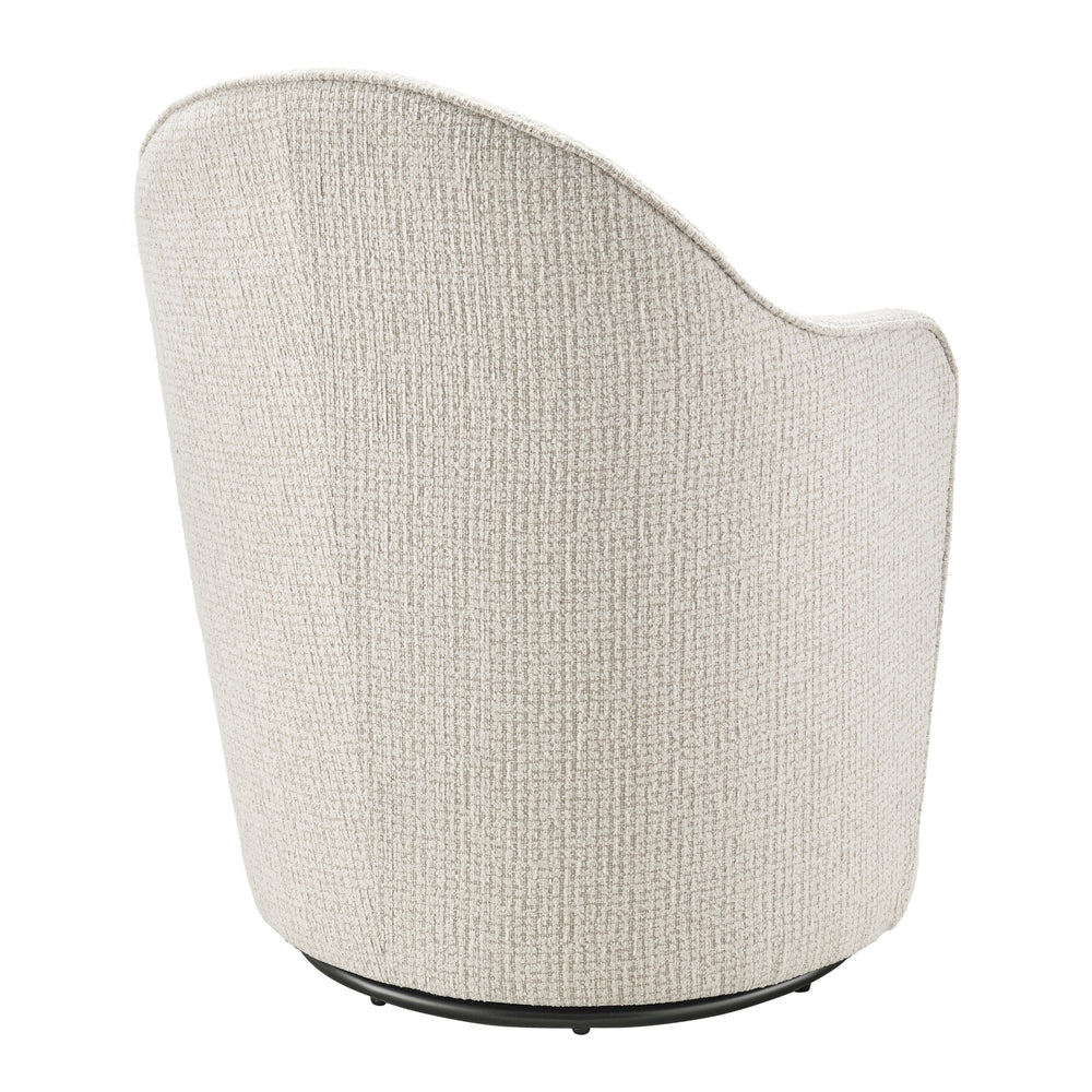 Zia Fabric Swivel Accent Arm Chair - Mila Ivory - view 7