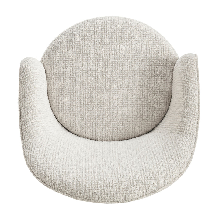 Zia Fabric Swivel Accent Arm Chair - Mila Ivory - view 8