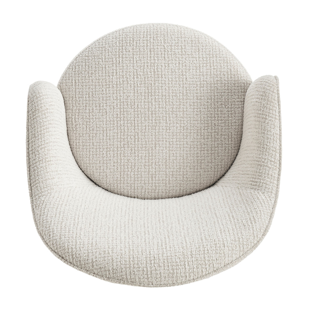 Zia Fabric Swivel Accent Arm Chair - Mila Ivory - view 8
