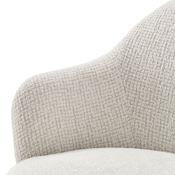 Zia Fabric Swivel Accent Arm Chair - Mila Ivory - view 9