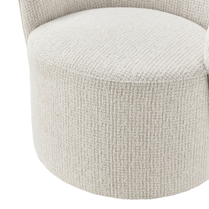 Zia Fabric Swivel Accent Arm Chair - Mila Ivory - view 10