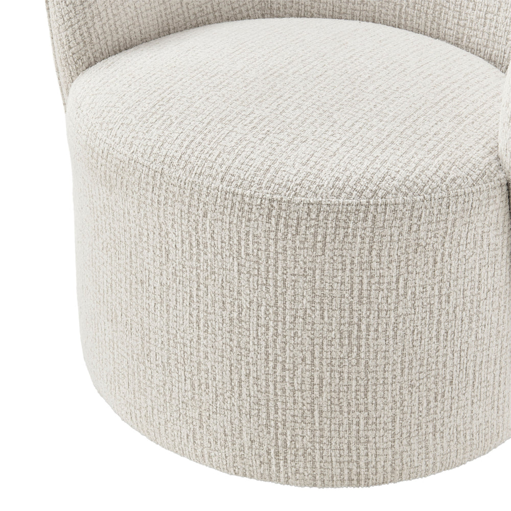 Zia Fabric Swivel Accent Arm Chair - Mila Ivory - view 10