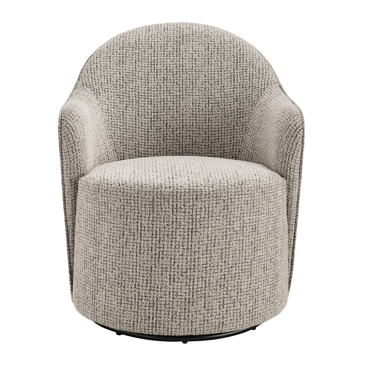 Zia Fabric Swivel Accent Arm Chair - Mila Taupe - view 4