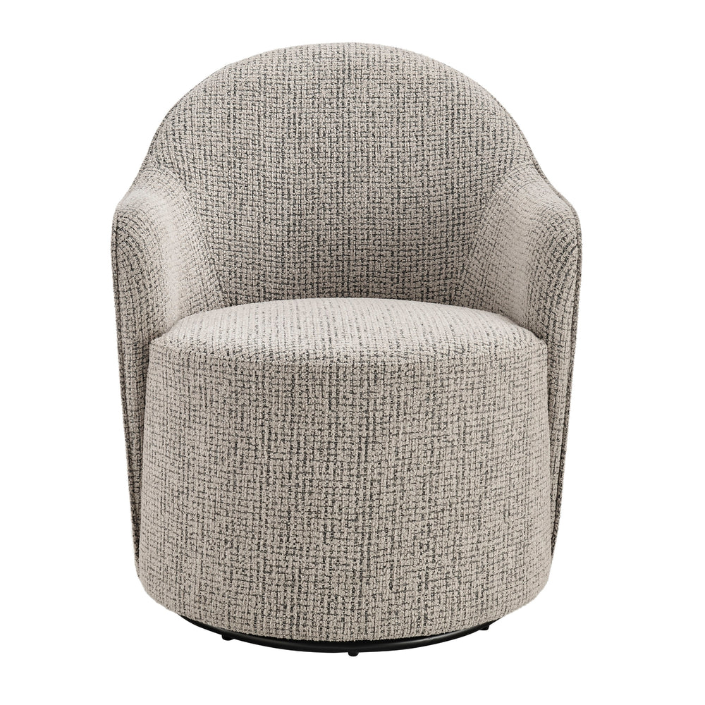 Zia Fabric Swivel Accent Arm Chair - Mila Taupe - view 4