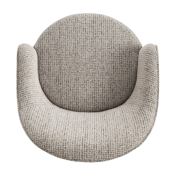 Zia Fabric Swivel Accent Arm Chair - Mila Taupe - view 8