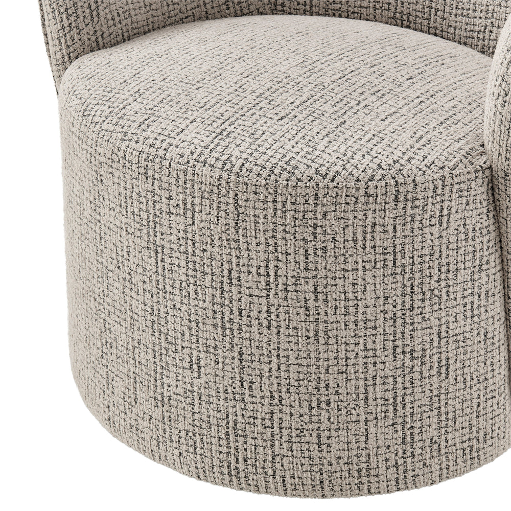 Zia Fabric Swivel Accent Arm Chair - Mila Taupe - view 10