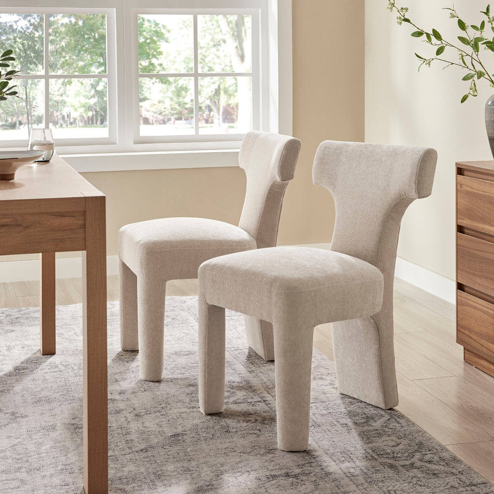 Arco Chenille Dining Side Chair - Millburry Beige - view 3