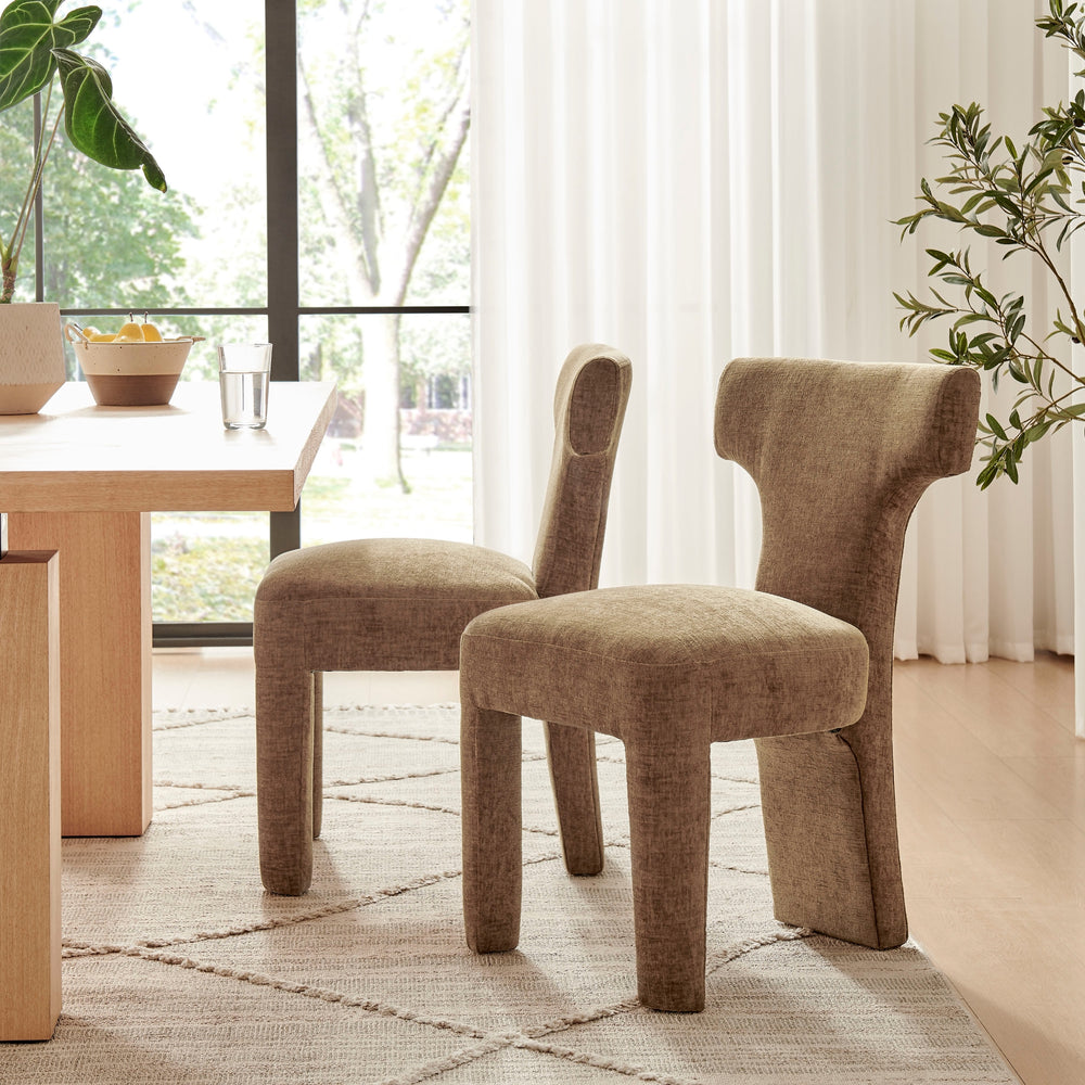 Arco Chenille Dining Side Chair - Millburry Brown - view 3