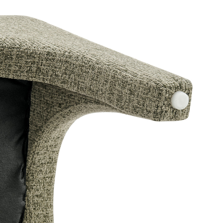 Vano Chenille Dining Side Chair - Nara Olive - view 12