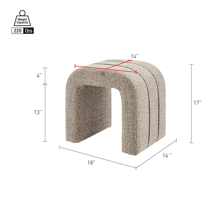 Rivo Chenille Stool - Nara Sand - view 3