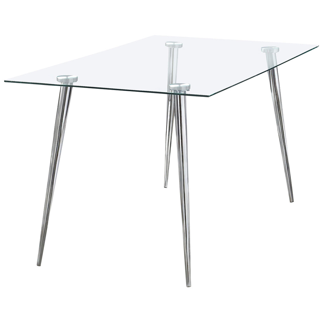 Coaster Furniture 190621CHR Gilman Rectangular 64-inch Glass Top Dining Table Chrome