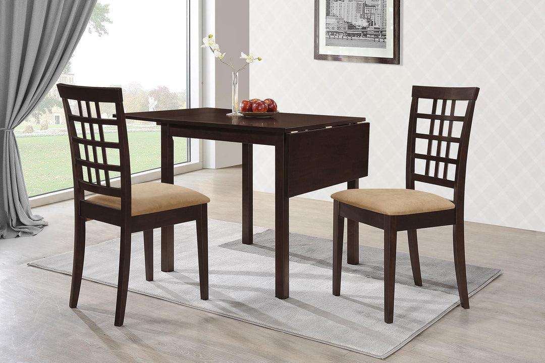 coaster-furniture-190821-s3-kelso-3-piece-drop-leaf-dining-table-set-cappuccino-and-tan