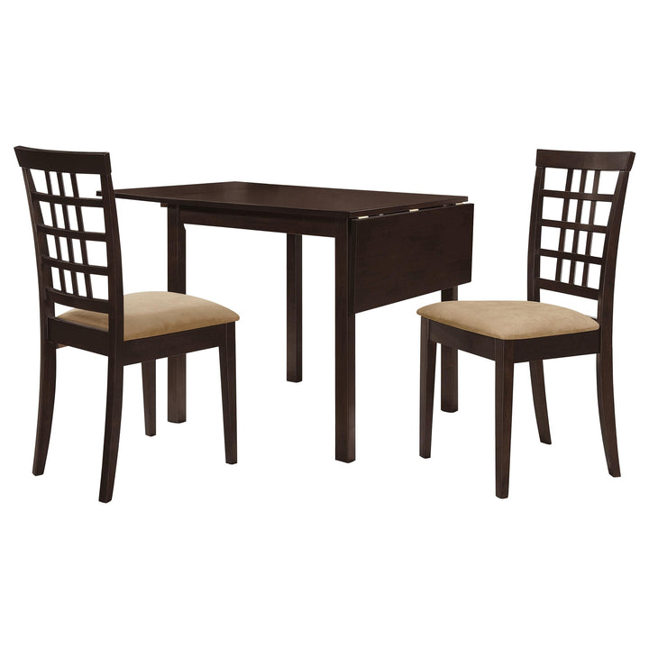 coaster-furniture-190821-s3-kelso-3-piece-drop-leaf-dining-table-set-cappuccino-and-tan