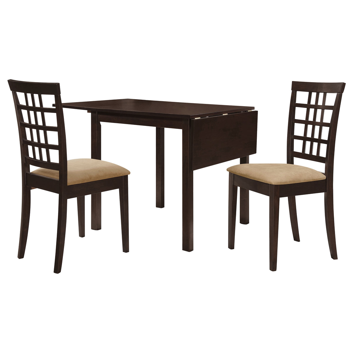 Kelso - 3 Piece Drop Leaf Dining Table Set - Cappuccino