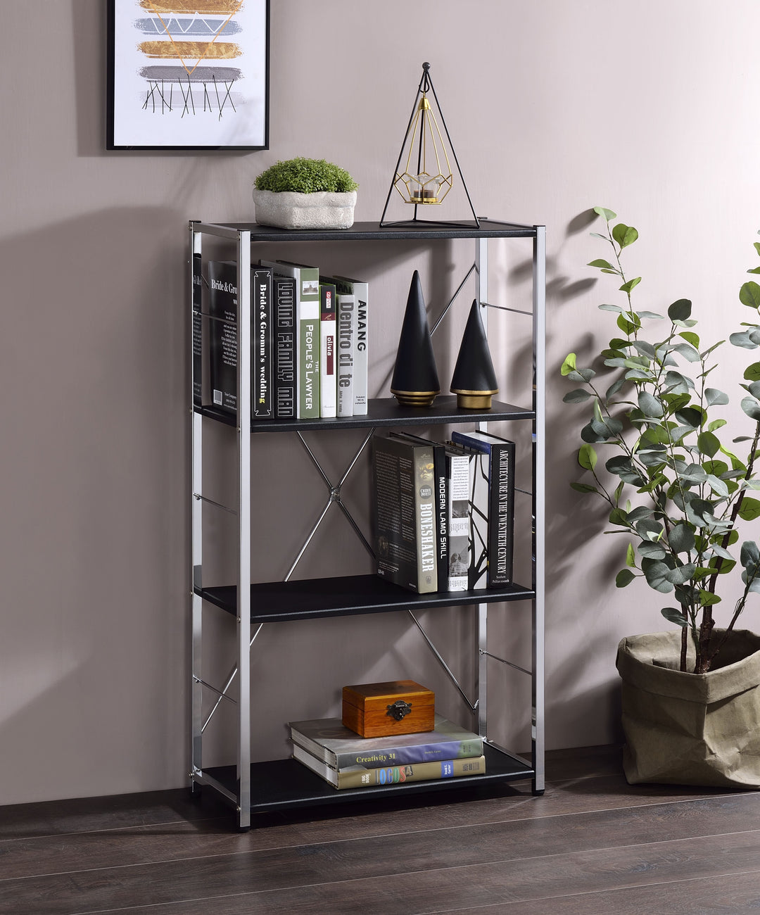 tennos-bookshelf-black-chrome