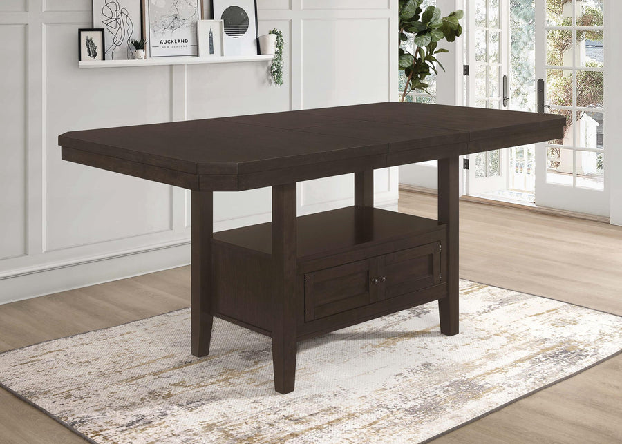 Coaster Furniture 193108 Prentiss 78-inch Extension Counter Dining Table Cappuccino
