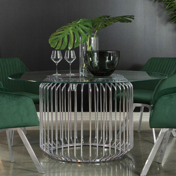 coaster-furniture-193430bg-veena-round-60-inch-glass-top-metal-dining-table-chrome