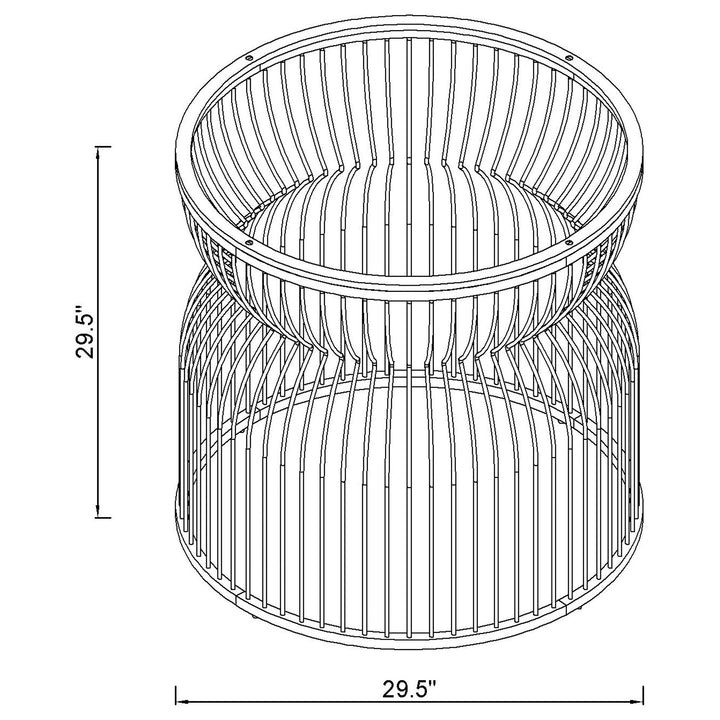 Coaster Furniture 193511 Granvia Round Metal Dining Table Base Gunmetal