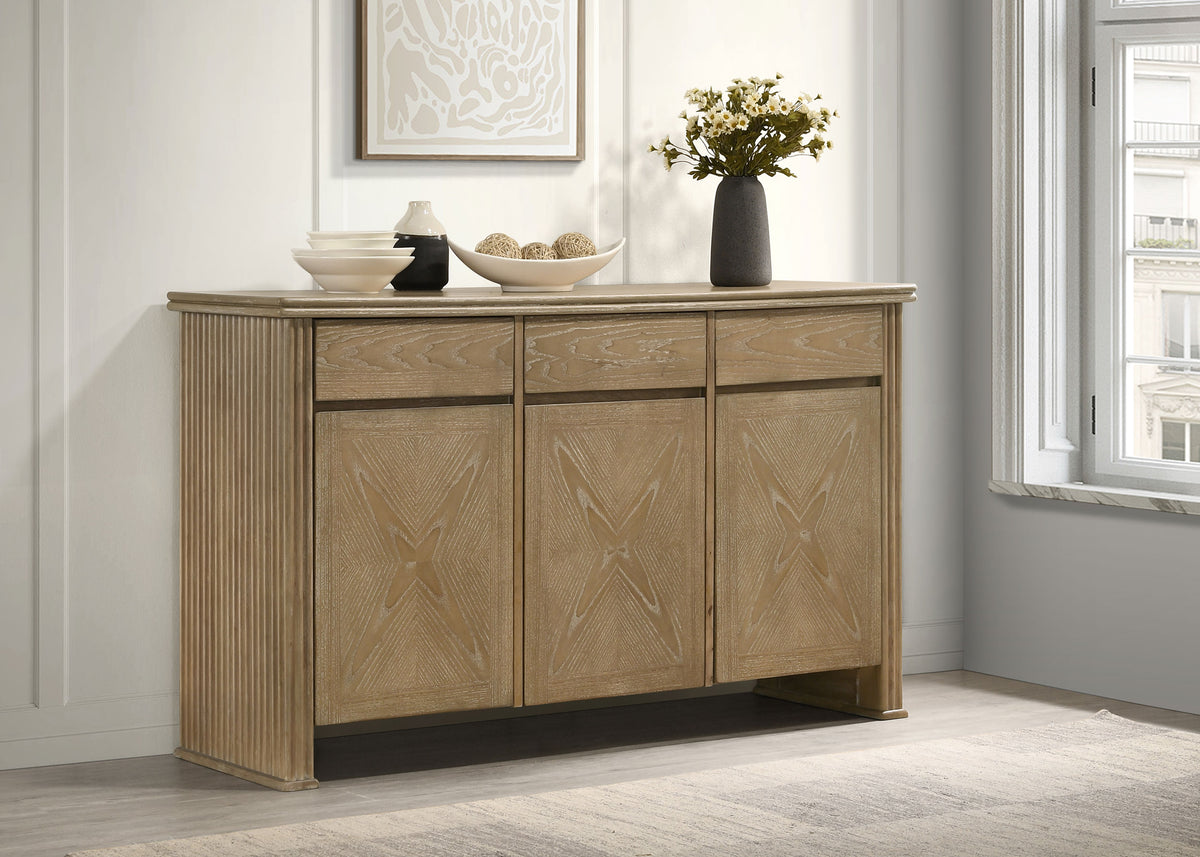 Adina - 2-Door Sideboard Server - Distressed Light Brown