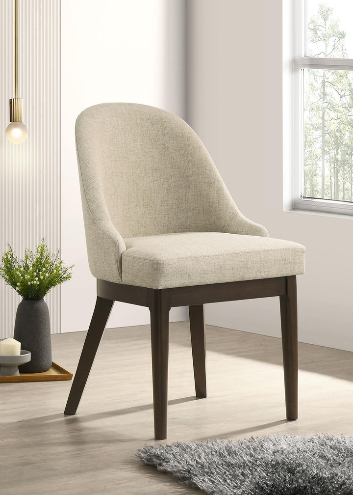 Coaster Furniture 193672 Reseda Upholstered Dining Side Chair Beige
