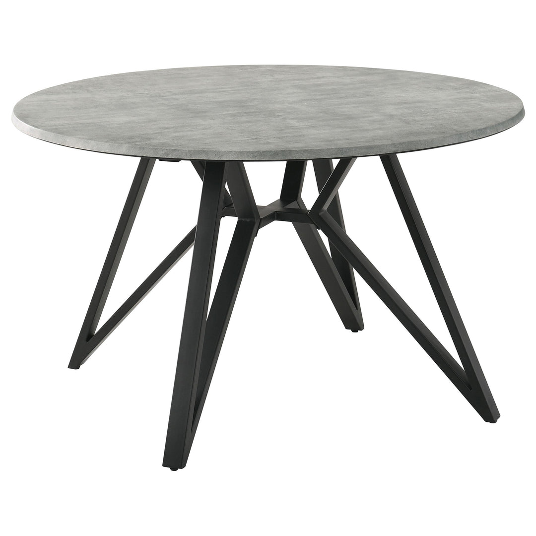 coaster-furniture-193801-s5-neil-5-piece-round-dining-table-set-concrete-gunmetal