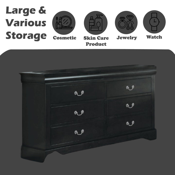 Louis Philippe III Dresser in Black - features