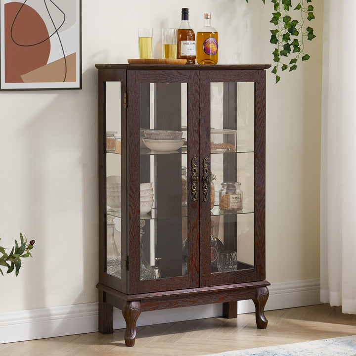 elegant-and-refined-cherry-curio-cabinet-with-tempered-glass-doors