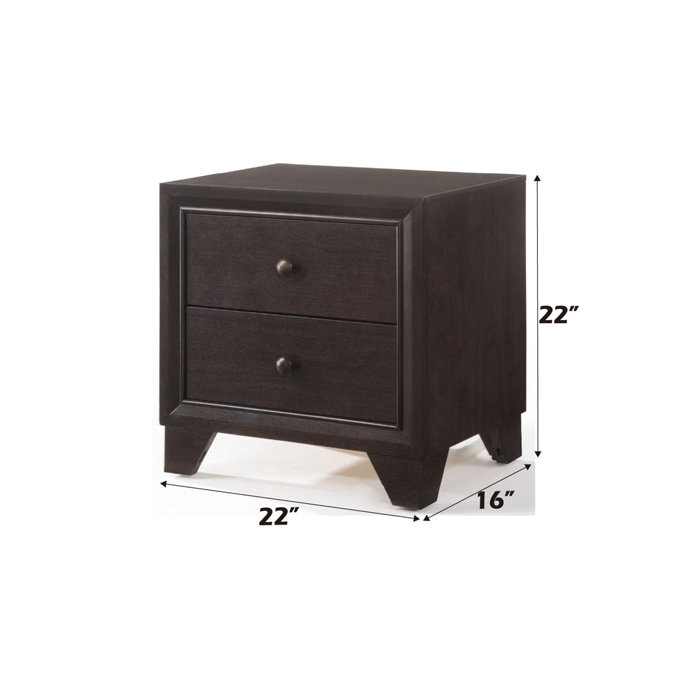 Madison Nightstand in Espresso Finish - dimensions