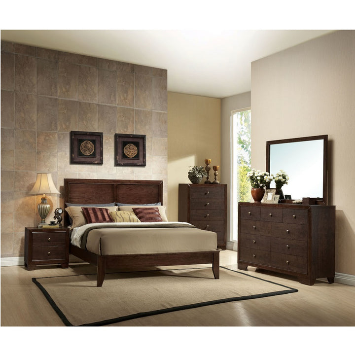 Madison Nightstand in Espresso Finish - lifestyle