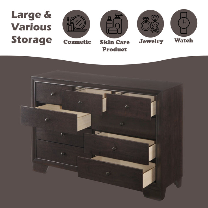 Madison Dresser in Espresso - features