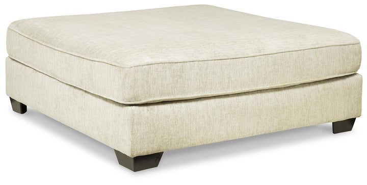 Rawcliffe Oversized Accent Ottoman - Beige (1)