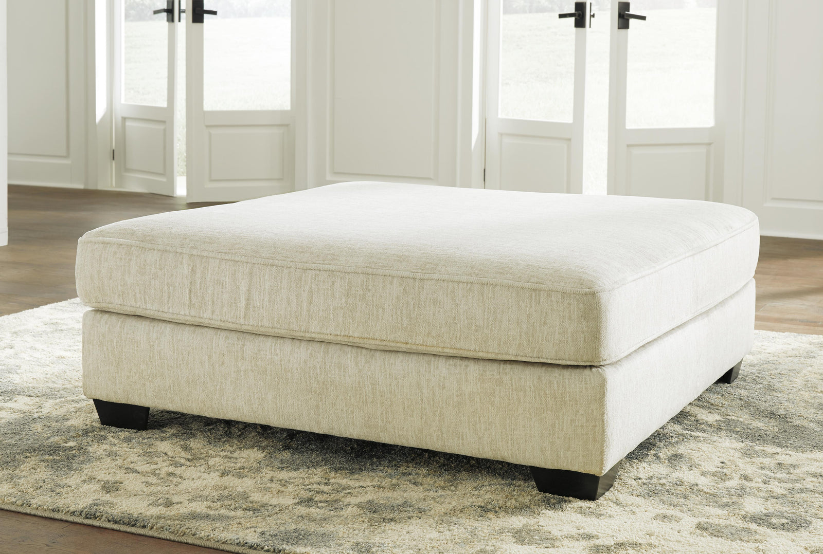 Rawcliffe Oversized Accent Ottoman - Beige (2)