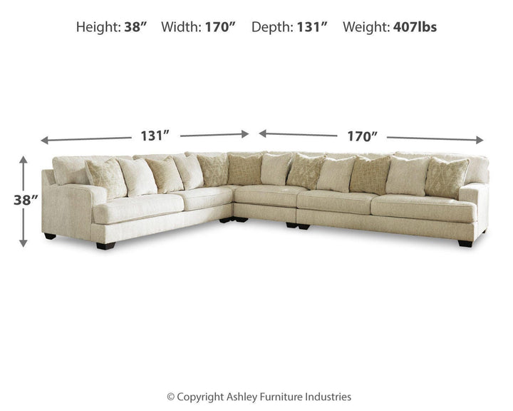 Rawcliffe 4-Piece Sectional - Parchment (4)