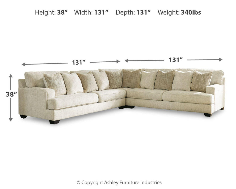 Ashley Rawcliffe 3-Piece Sectional with Left Arm Facing Sofa (4)