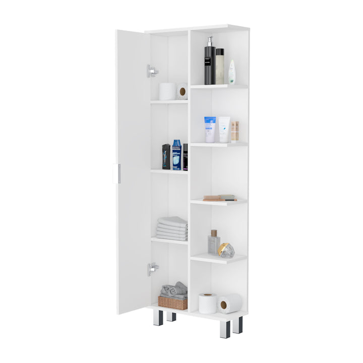 randall-linen-cabinet-with-1-door-and-9-shelves-white