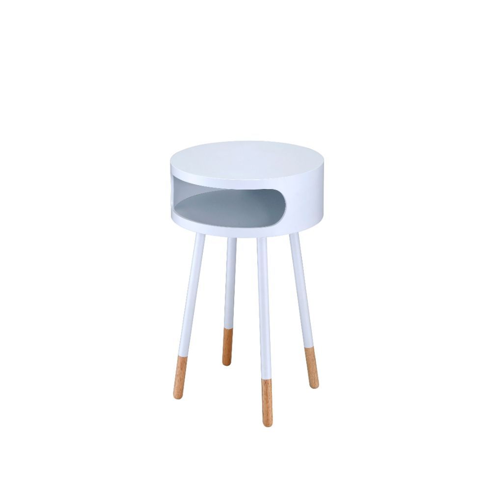 ACME Furniture Sonria Accent Table White & Natural
