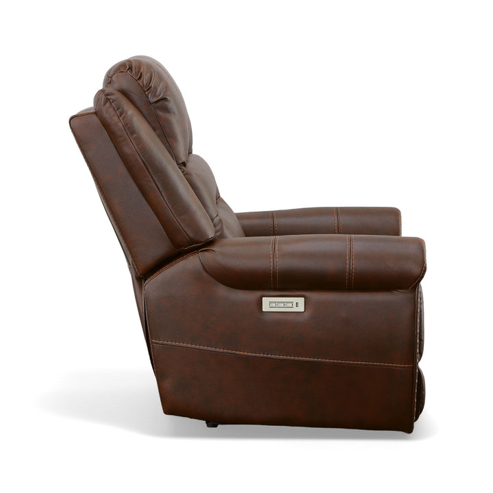 Oscar Fabric Power Recliner with Power Headrest in Pumpernickel