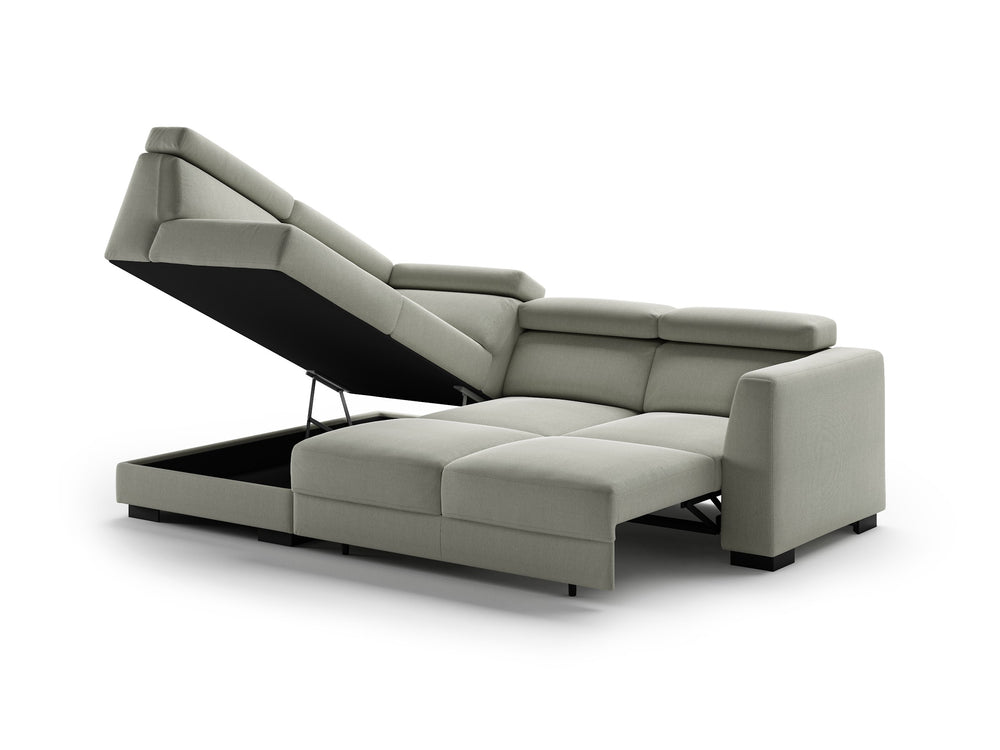 Luonto Halti studio - Halti LHF-Chaise-RHF-Loveseat-Sleeper Lens-700 402-6 Walnut Open Angle-2