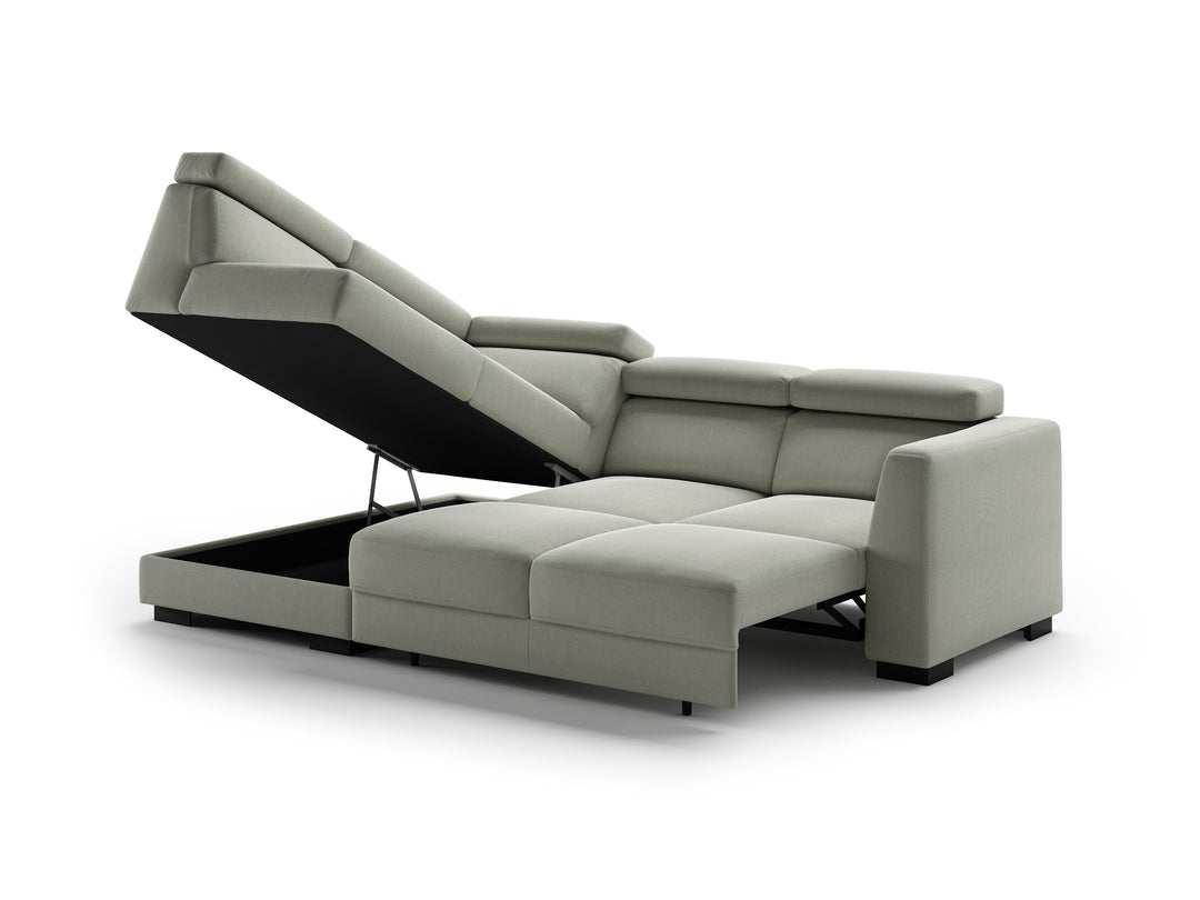 Luonto Halti studio - Halti LHF-Chaise-RHF-Loveseat-Sleeper Lens-700 402-6 Walnut Open Angle-2