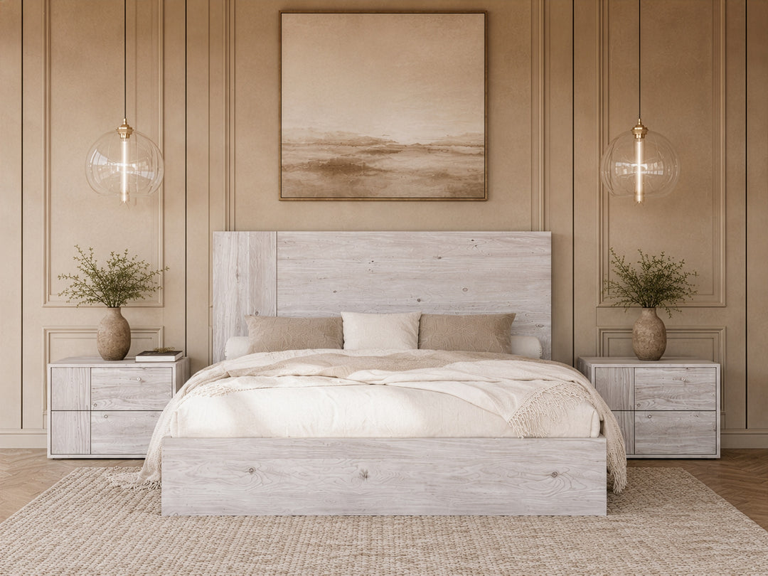 Asus - Modern Italian White Bed