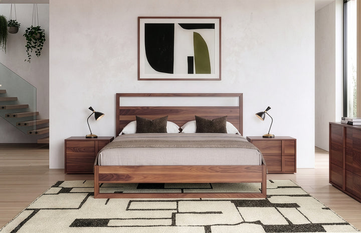 Berlin - Modern Walnut Bed