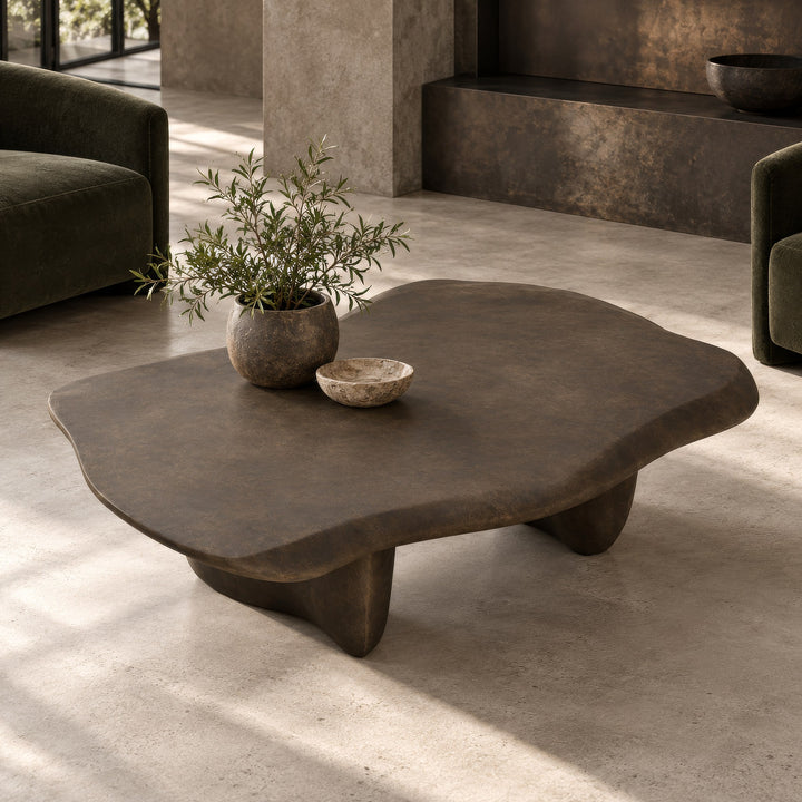 Slone - Modern Brown Fiberform Coffee Table