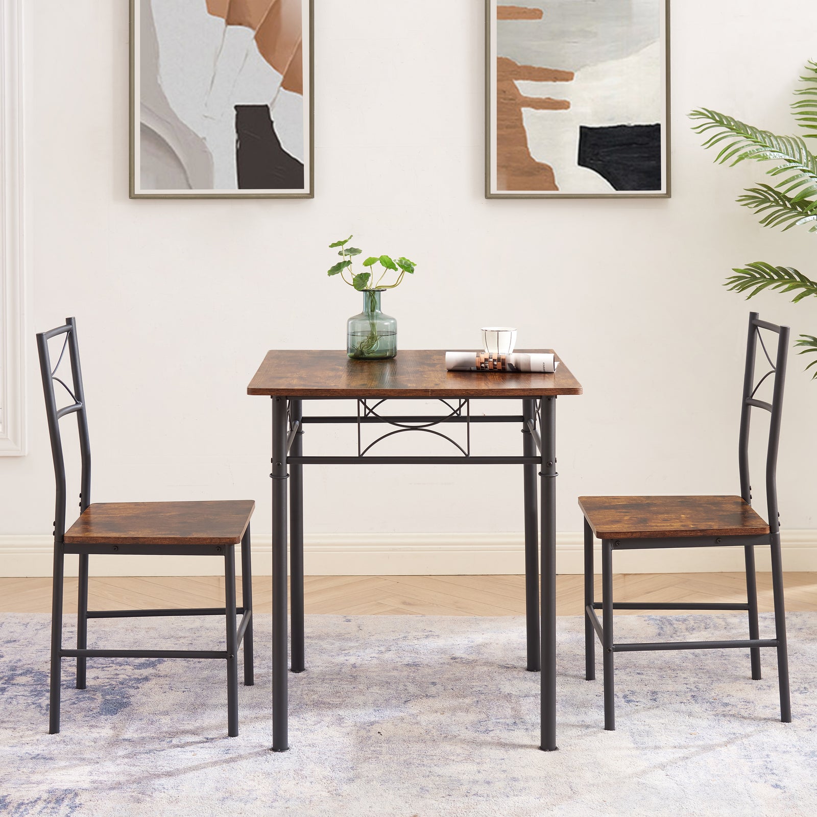 3-piece-kitchen-dining-room-table-set-retro-brown-chair