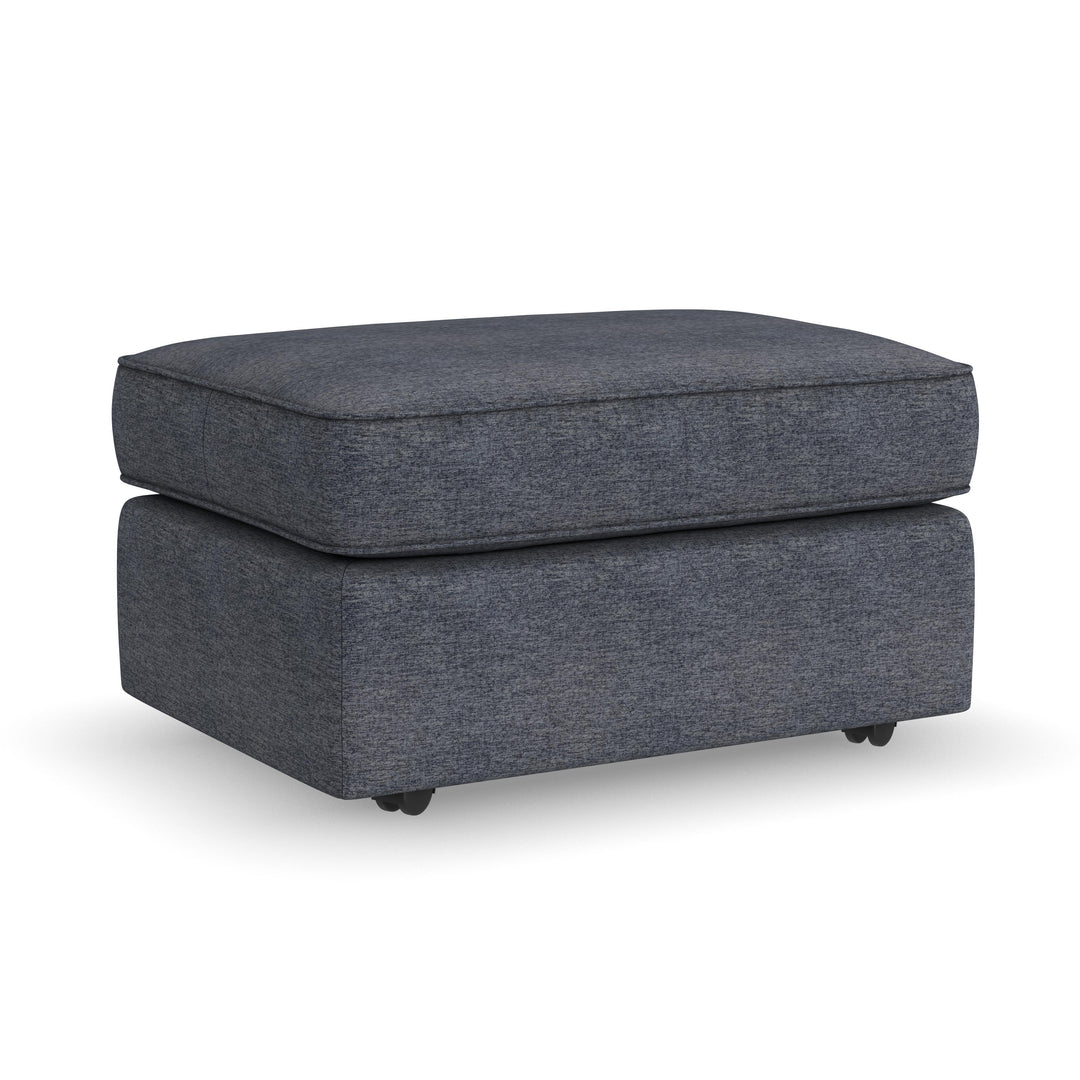 Vail  Fabric Ottoman  Blue