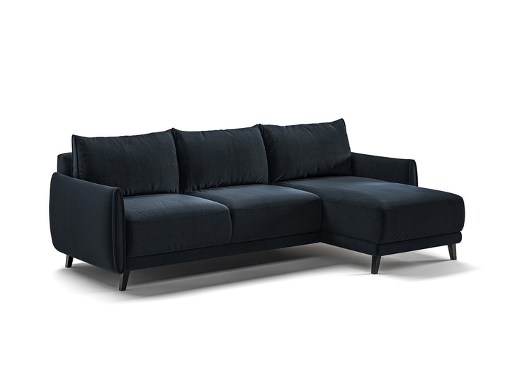 Luonto Dolphin studio - Dolphin Sectional-Chaise-DX Glamour-13 133-20 Black Closed Angle